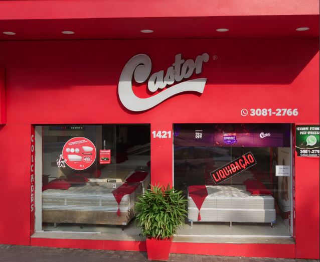 Fachada da Castor Colchões Pinheiros na Rua Teodoro Sampaio, 1421