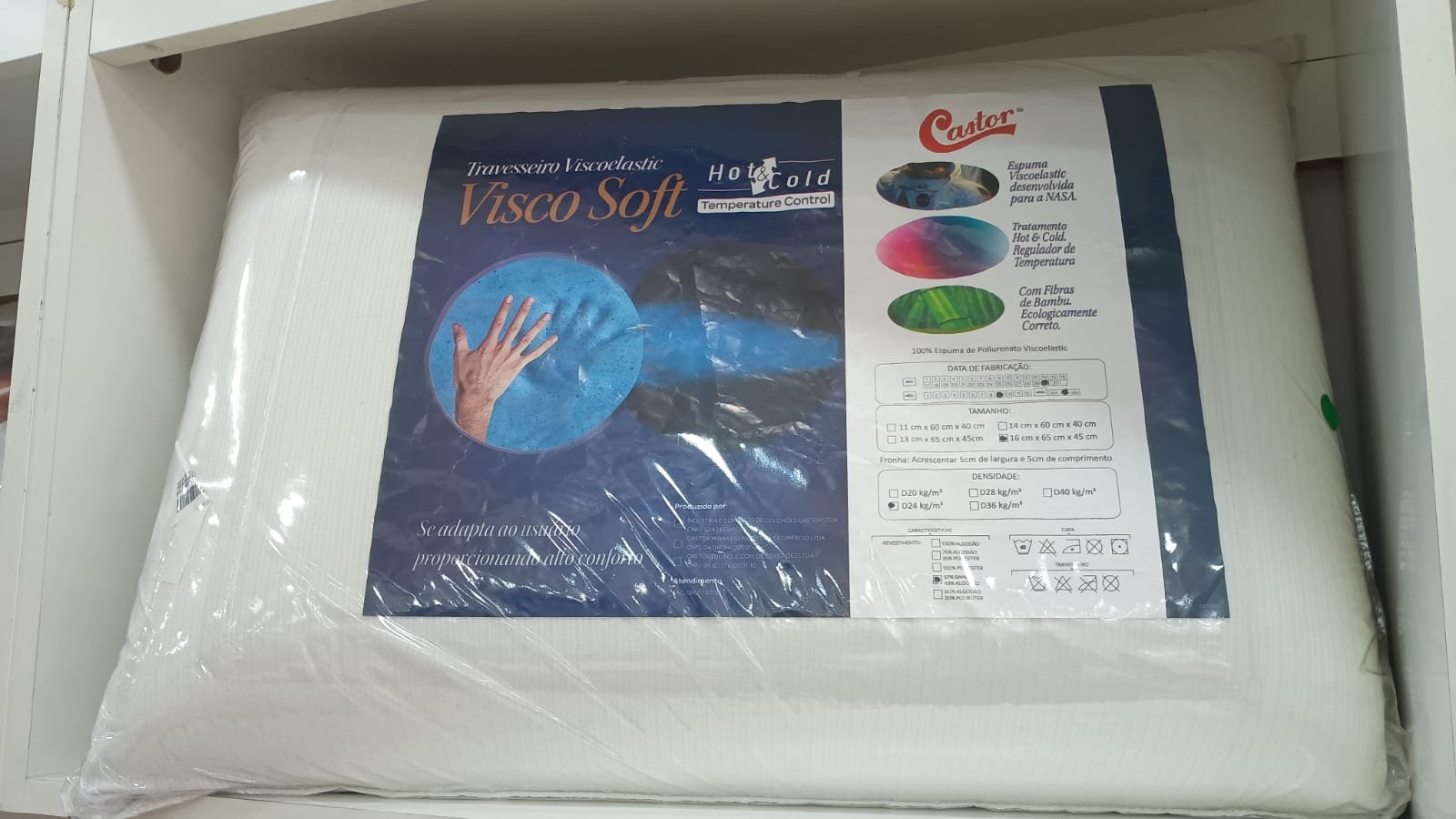 Travesseiro Castor Viscoelastic Visco Soft